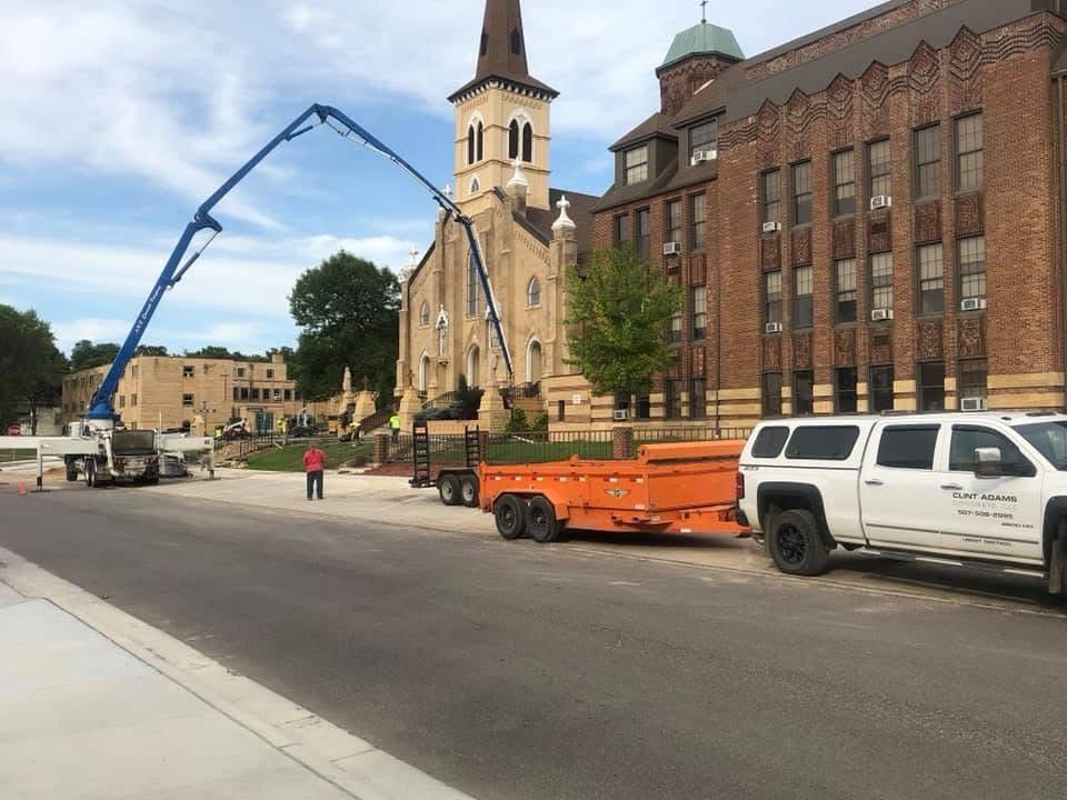 Concrete project completed by Clint Adams Concrete in southern Minnesota